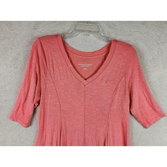Soft Surroundings Women's Elbow Sleeve V Neck Tunic Top Size S - Picture 3 of 4